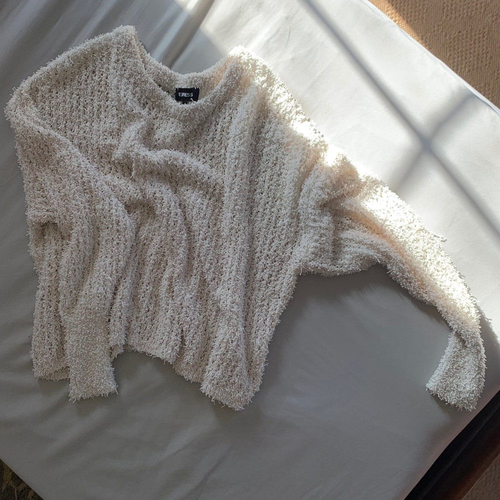 Eyelash Fringe Open Stitch Pullover Sweater - Picture 2 of 6
